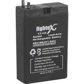 Resim Lightex Lt-418 Kuru Akü 4v 1.8ah 7.5x5x2cm Işıldak Fener 
