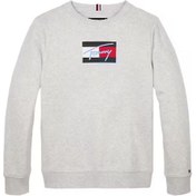 Resim Erkek Çocuk Bisiklet Yaka Grafik Baskılı Sweatshirt - Gri Grey Heather 