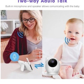 Resim Lcd Ekranlı Gece Görüşlü Bebek Monitörü - Bebek Izleme Kamerası Oda Sıcaklığı Kontrollü Kablosuz 