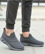 Resim Wickers Erkek Yürüyüş Günlük Spor Ayakkabı Bağcıksız Füme Gri Hafif Taban Ortopedik 2418 