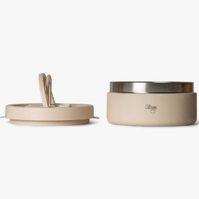 Resim Citron Separatörlü Paslanmaz Çelik Yemek Termosu 400 Ml - Beige 1060018 