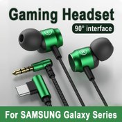 Resim Yüksek Fidelite Oyun Kulaklığı, Kondenser Mikrofon, Type-C/3.5mm Jak, Hacim Kontrolü, Cep Telefonları için, Yüksek Çözünürlük Bas Stereo Sesi, Yarı Açık-Arka Tasarım, Pil Yok Kablo Kulaklık Android Cihazlarıyla Uyumlu 