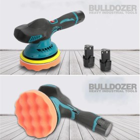 Resim Bulldozer Çift Akülü Oto ve Motorsiklet Parlatma Polisaj Makinesi 