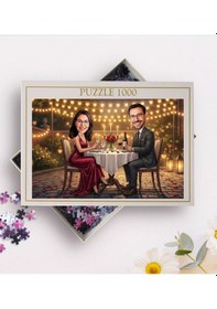 Resim Bk Gift Kişiye Özel Sevgili Karikatürlü 1000 Parça Profesyonel Puzzle-9, 1000 Puzzle, Sevgililer Günü Hediyesi, Sevgiliye Hediye Kobitmeyencom36179 Bk 