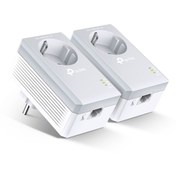 Resim Tp-Link Tl-pa4020p Kıt, Av600 Priz Soketli 2 Portlu Powerline Adaptör Başlangıç Kiti 