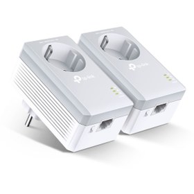 Resim Tp-Link Tl-pa4020p Kıt, Av600 Priz Soketli 2 Portlu Powerline Adaptör Başlangıç Kiti 