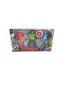 Resim Avengers Demir Adam Hulk Kaptan Amerika 17 Cm 3'lü Işıklı Figür 