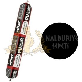 Resim Selsil Poliüretan Sosis Mastik PU50 SİYAH 600 ml. Siyah Siyah 