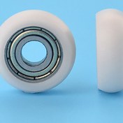 Resim 1 adet 608ZZ POM Naylon Yuvarlak Rulo Tekerlek - 8x30x8.5mm, Endüstriyel Uygulamalar için Dayanıklı Plastik Yataklı Kule, Metal Yüzeylerde Düzgün Çalışma 