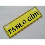 Resim Aksesuar Sarı Dekor Plaka - Tablo Gibi (22X7,5CM) Vantuzlu Pleksi, Dekor Levha, Dekor Plaka 