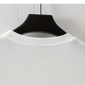 Resim Assema Erkek Yakalı Pike Kumaş Tişort Düğmeli Düz Kısa Kol T-shirt - Beyaz Çok Renkli 