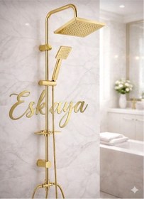Resim Eskaya Gold Kare Robot Duş Seti Yağmurlama Gold Tepe Duş Seti Diğer 