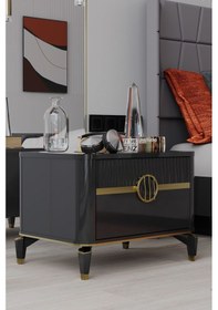 Resim Modalife Bella Tek Çekmeceli Komodin - Antrasit 