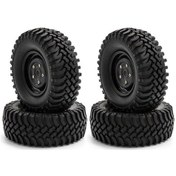 Resim 1/10 Ölçekli Rc Araçlar İçin 4 Adet 1.9 İnç Kauçuk Lastik - Trx4, Scx10 Uyumlu 