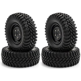 Resim 1/10 Ölçekli Rc Araçlar İçin 4 Adet 1.9 İnç Kauçuk Lastik - Trx4, Scx10 Uyumlu 