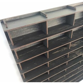 Resim Woodbu Hobi Araba Rafı Eskitme Siyah 