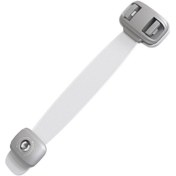 Resim Çocuk Emniyet Kilidi Çift Basmalı Çok Fonksiyonlu Buzdolabı Çekmece Kilidi Gri 