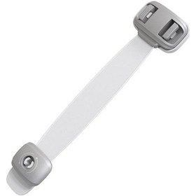 Resim Çocuk Emniyet Kilidi Çift Basmalı Çok Fonksiyonlu Buzdolabı Çekmece Kilidi Gri 