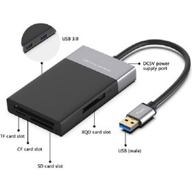 Resim DP Çoklu XQD Kart Okuyucu 6in1 Fonksiyonlu 3.0 x 2 USB Girişi XQD TF CF SD Card Reader 