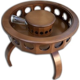 Resim Şaraplık Ve İçecek Saklama Kayın Masif Ağaç Natüre Ceviz Boya Dekoratif El Yapımı 