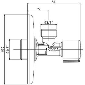 Resim Eca 102111526 Filtreli Rozetli Ara Musluk 2 Adet Krom 