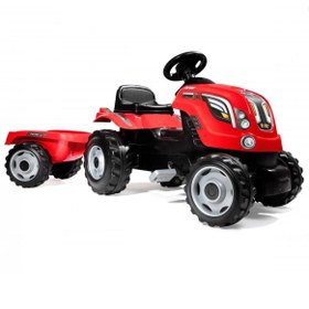 Resim Smoby Xl Römorklu Pedallı Traktör - Kırmızı 710108 