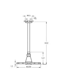 Resim Artema Stella A45483 Duş Başlığı. 235 Mm. Tavandan Diğer 