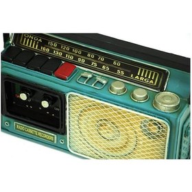 Resim Dekoratif Metal Radyo Kumbara Vintage Biblo Hediyelik 