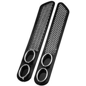 Resim Siyah Cemoon 1 Çift Araba Dekoratif Egzoz Evrensel Pratik Araba Aksesuarları Dayanıklı Yanlış Egzoz Borusu Çıkartmalar Otomobil Kamyon Araç İçin 