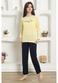 Resim Akbeniz Kız Çocuk Penye Pijama Takım 20422 Sarı 