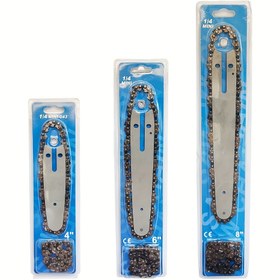 Resim Dayanıklı, Elektrikli Testere Zinciri Kiti - 4", 6", 8" Yüksek Sıcaklığa Dayanıklı Metal Kılavuz ile 2 Zincir, Dış Mekan Elektrikli Aletler için Kompakt 1/4" Adım Tasarımı, Testere Aksesuarı|Kompakt Zincir Tasarımı|Bileme Temelleri 
