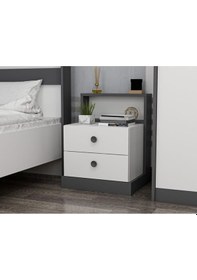Resim Life Komodin Beyaz - Antrasit Beyaz-antrasit 