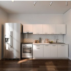 Resim Tdesigno Nihal Hazır Mutfak Dolabı 260 CM Tezgah Dahil Değil - Beyaz 