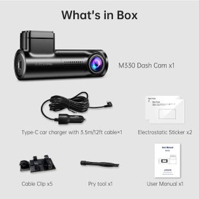 Resim Azdome M330 Araba Dvr 1296p Araç Kamerası Akıllı Ses Kontrolü Wifi Ücretsiz App Büyük Britanya M330 