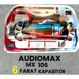 Resim Audiomax MX-106-6 Farad-Ledli-Remoteli Power Kapasitör-Set Tesisatınızı Korur-Akü Ömrü Uzar 