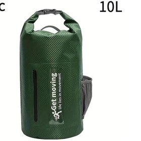 Resim Elmpaly Hafif Dayanıklı Su Geçirmez 10l Army Green Get Moving Seyahat Bavulu Haki Yeşil 