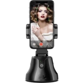Resim 360° Hareket Algılayıcı Akıllı Selfie-Tripod Otomatik Yüz Takip Sistemli Telefon Tutucu 