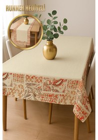 Resim Şık Dokulu Leke Tutmaz Masa Örtüsü Msrt002 Renkli 