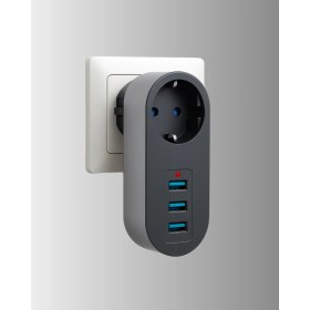 Resim Azrlya Termal Akım Korumalı 3 Usb'li Güvenli Priz - Akıllı Akım Dengeleme - Lisinya 