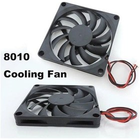 Resim Novahub 8cm 8010 Dc 5v 12v 24v Soğutma Fanı Fırçasız Reprap 3d Yazıcı Parçaları Dc Soğutucu 80x80x10mm Plastik Fan 2pin 8010 24v 3pcs 8010 24v 3pcs 