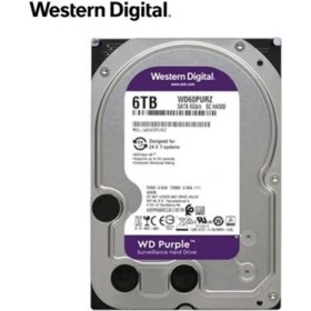 Resim WD 6 Tb Wd 3.5 Purple Sata3 5400RPM 64MB Purple WD62PURZ 7/24 Guvenlık 