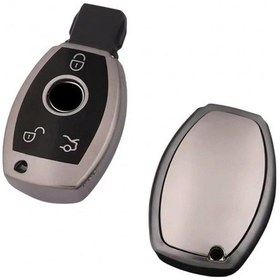 Resim Mercedes E Seri Uyumlu Smart 3 Buton Silikon Oto Anahtar Kumanda Kabı Kılıf Gri 