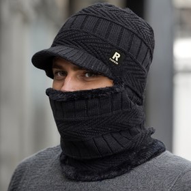 Resim Erkekler için Kışlık Beanie Şapka, Entegre Boyun Isıtıcı ve Polar Astar, Polyester, Esnek Tarz, Elde Yıkama veya Kuru Temizleme, Esnek Kişilik Stili 