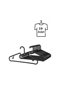 Resim Mithra Life 10 Adet Plastik Siyah Elbise Gömlek Pantolon Askısı Mıt1128 Siyah 