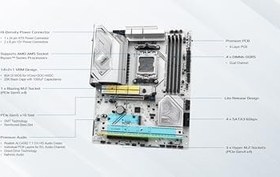 Resim ASRock B850 Steel Legend WiFi RGB ATX Anakart, AMD AM5 Ryzen 9000 & 8000, DDR5, 4x M.2 SSD, 4k 120Hz, AMD Expo, WiFi 7 