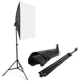 Resim 2 Duylu 50 x 70 CM Softbox + 2 M Işık Ayağı + 2 x 40 W Led Lamba 