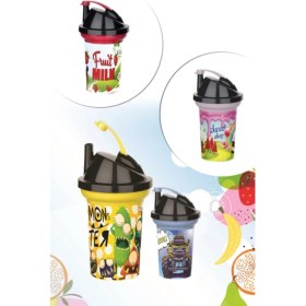 Resim Ozcmax Tedy Pipetli Çocuk Içecek Bardağı Desenli Bardak 300 ml 
