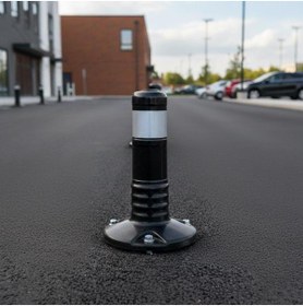 Resim İleri Trafik Delinatör 30 x 8 cm, Esnek Duba Siyah 