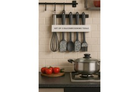 Resim Feyza Design Yüksek Isıya Dayanıklı 5'li Silikon Mutfak Seti, Pratik ve Dayanıklı 