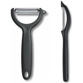 Resim Morponi Lirazon 2'li Soyacak Set, Siyah Meyve Sebze Soyacağı, Dik Ve Yan Soyma Seti, Paslanmaz Kaliteli Bıçaklı 